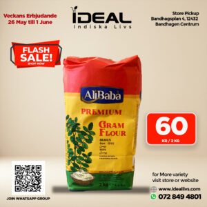 Alibaba Premium Gram Flour (Besan/Chickpea Flour) 2kg
