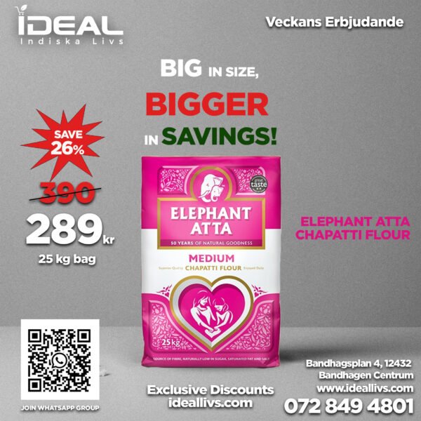 Elephant Atta Medium Chapati Flour 25kg