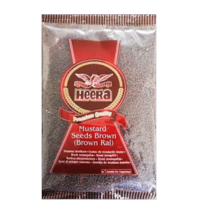 Heera Brown Mustard Seeds 100g in clear pouch