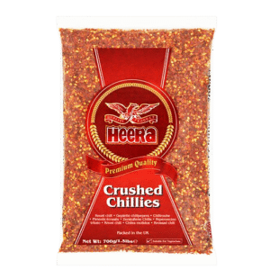 Heera Crushed Chillies 200g in Clear pouch packing