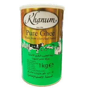 Khanum Butter Ghee (Pure Clarified Butter) 1kg Tin