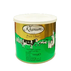 Khanum Butter Ghee (Pure Clarified Butter) 500g in tin