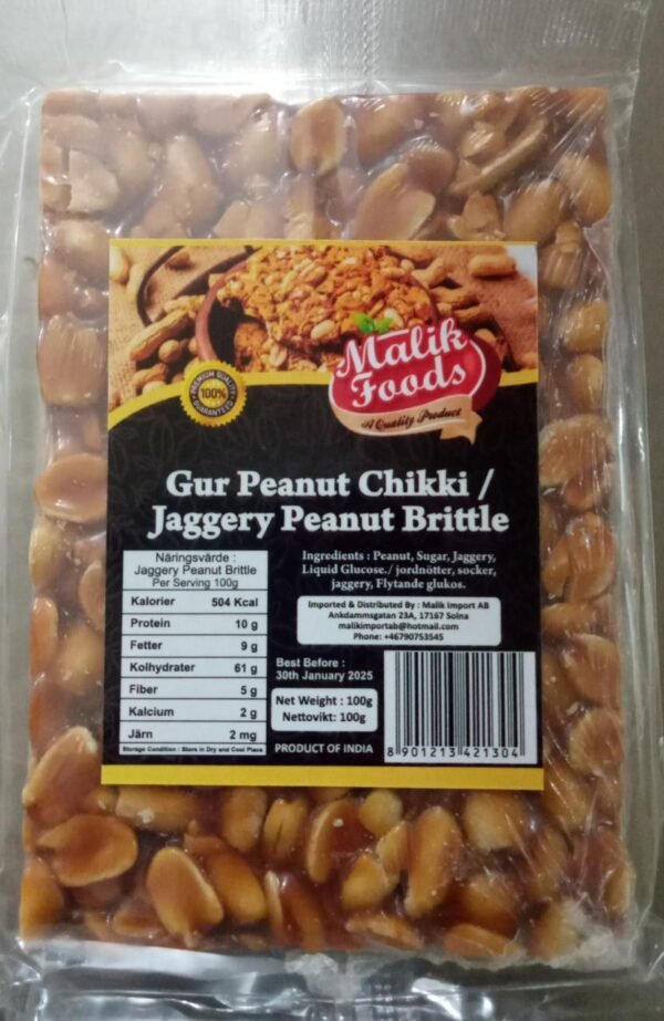 Malik Foods Peanut Chikki 100g