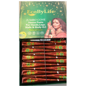 EcoByLife Natural Henna cone (Mehndi for Body Art) 35g -