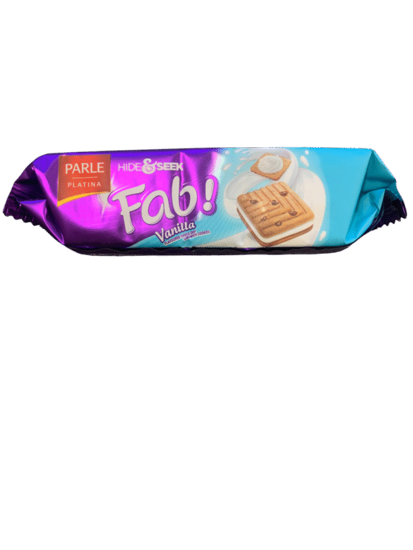 Parle Platina Hide & Seek Fab! Vanilla Crème Sandwich Biscuits 112g