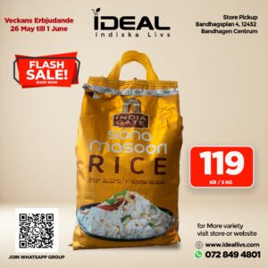 India Gate Sona Masoori Rice 5kg