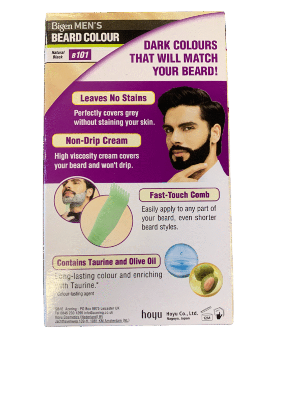 Bigen Men's Beard Colour-Natural Black