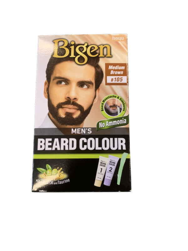 Bigen Men's Beard Colour-Medium Brown