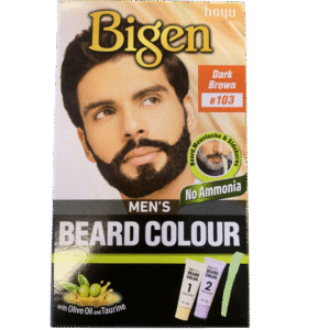 Bigen Men's Beard Colour-Dark Brown