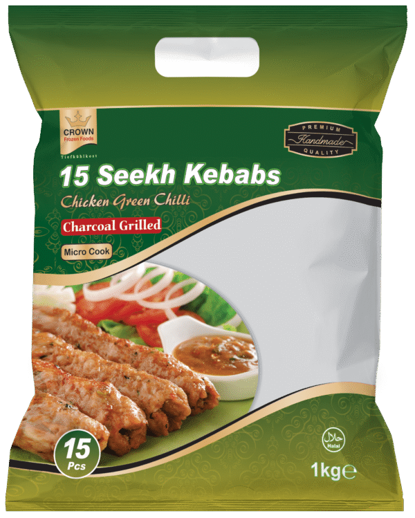 Crown Green Chilli Seekh Kebab Chicken 15 St
