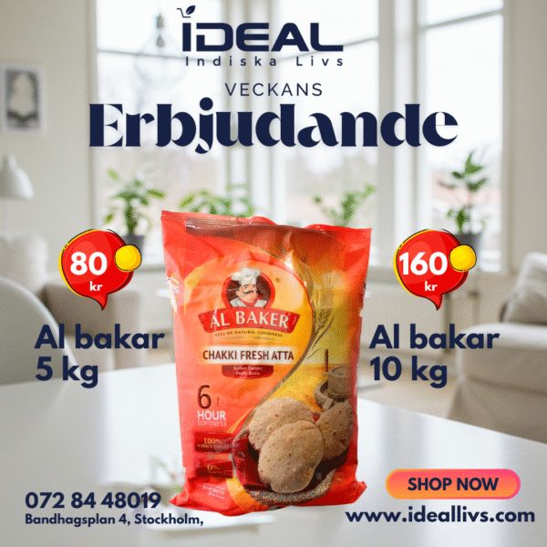 Al Baker Chakki Fresh Atta (Whole Wheat Flour)