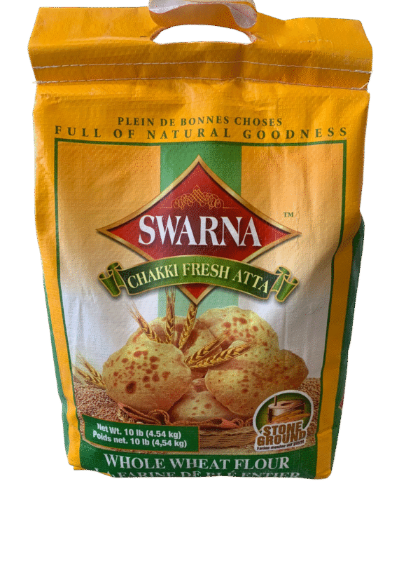 Swarna Chakki Fresh Atta (Whole Wheat Flour) 4.5kg - For Soft & Delicious Rotis